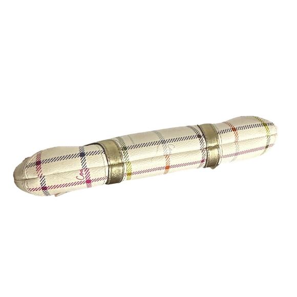 COACH Gold Plaid Peyton Tattersall File Coated Canvas Crossbody - Picture 5 of 13